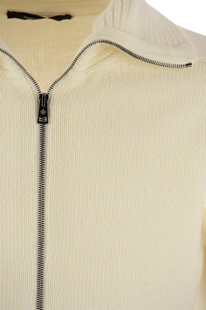 Wool cardigan with zip - VOGUERINI