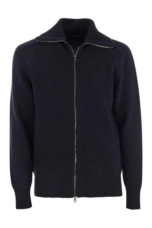 Wool cardigan with zip - VOGUERINI