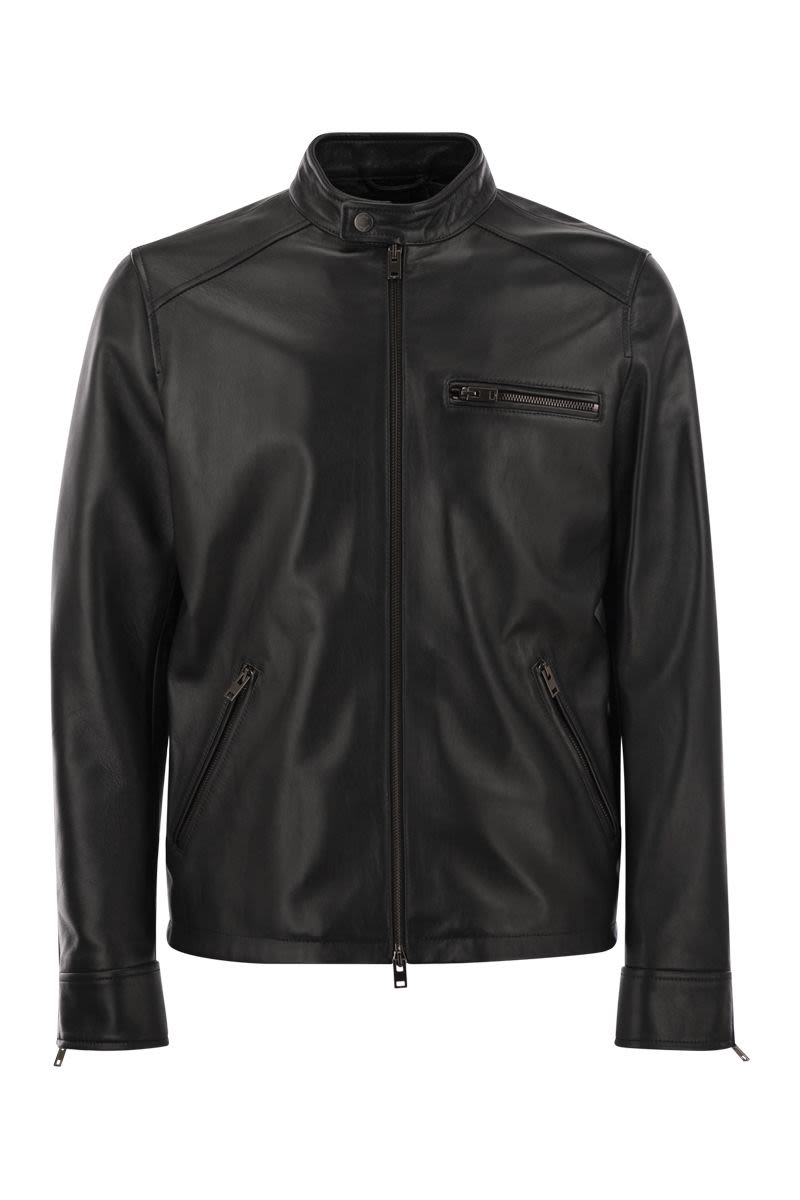 Leather Biker Jacket - VOGUERINI