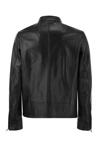 Leather Biker Jacket - VOGUERINI