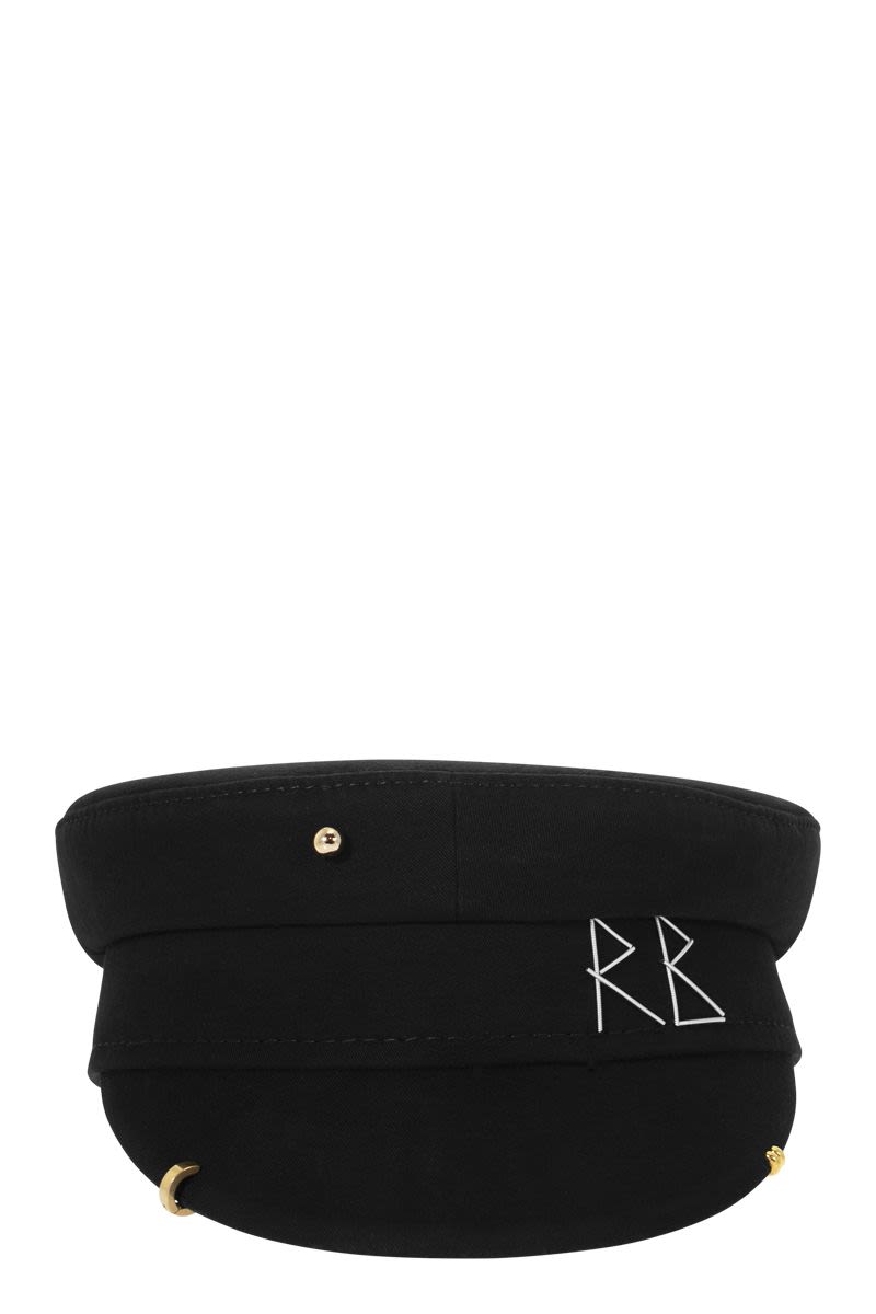 Pierced cotton baker boy cap - VOGUERINI