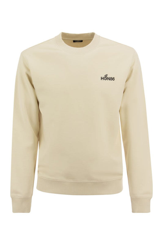Round-neck sweatshirt with logo - VOGUERINI