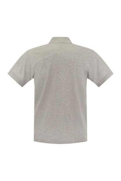 Short-sleeved mélange polo shirt - VOGUERINI