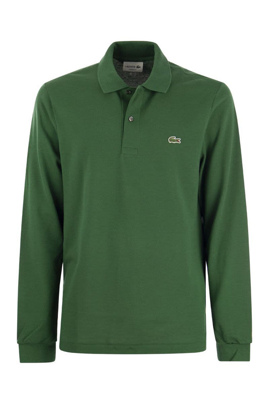 Long-sleeved cotton polo shirt - VOGUERINI