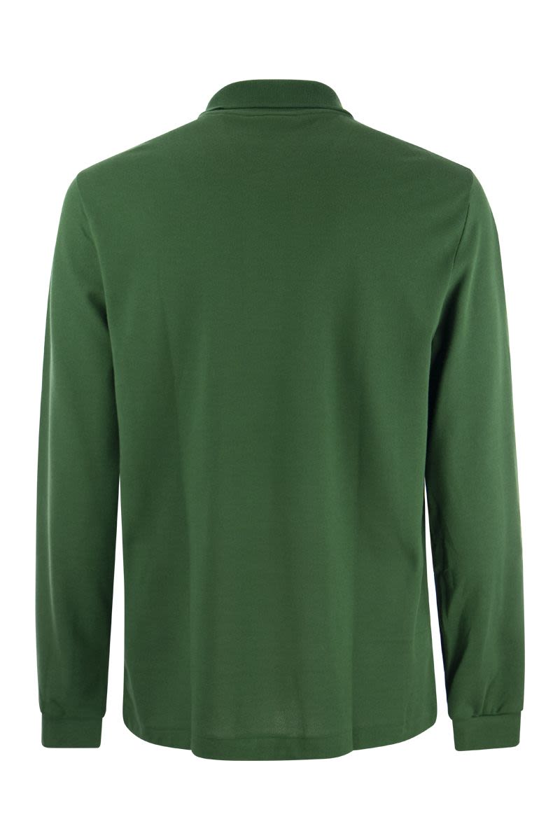 Long-sleeved cotton polo shirt - VOGUERINI