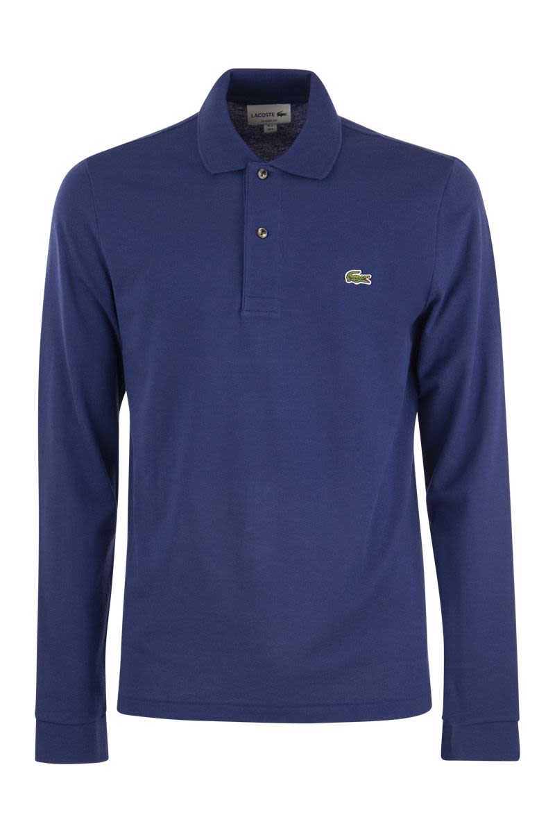 Long-sleeved cotton polo shirt - VOGUERINI