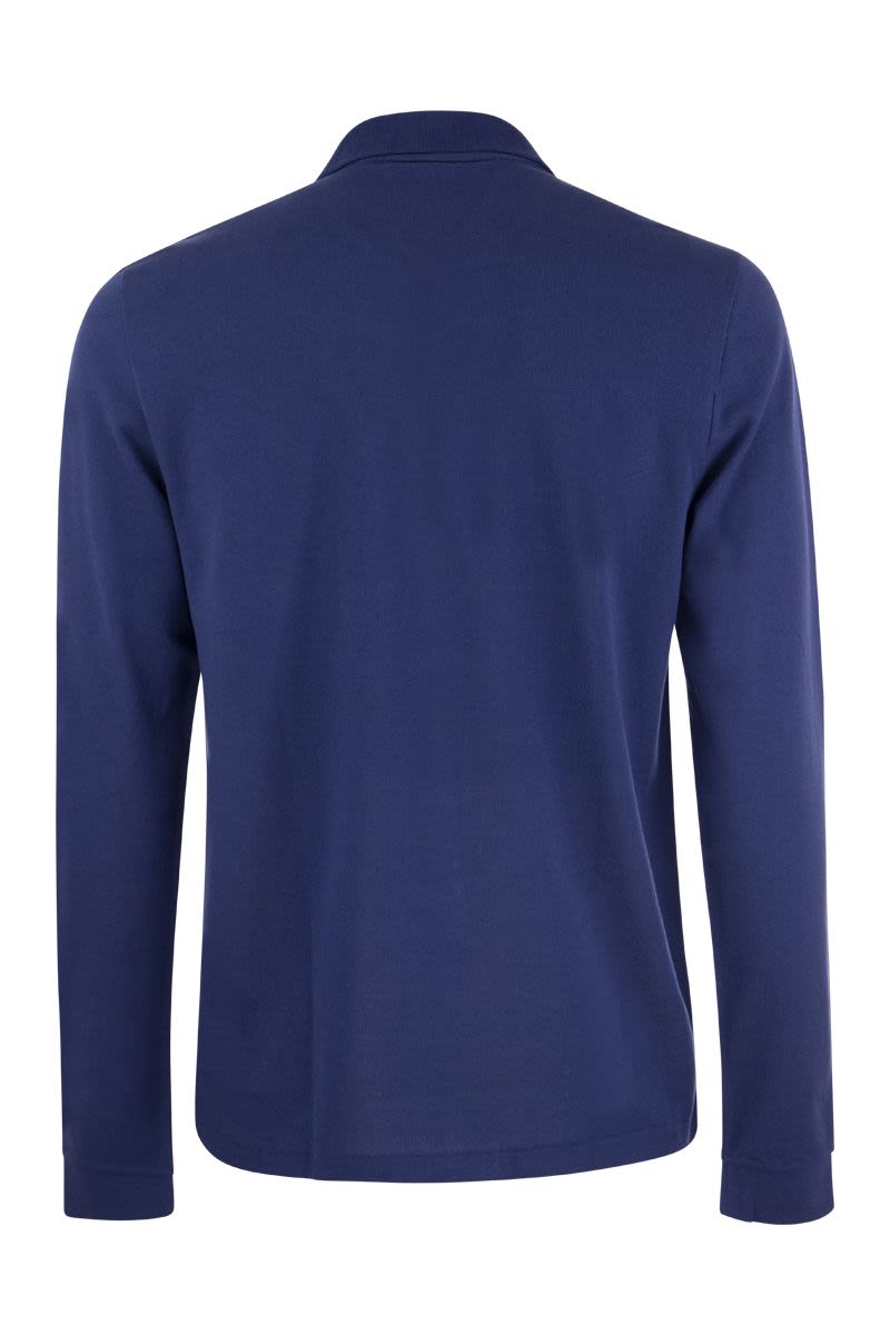 Long-sleeved cotton polo shirt - VOGUERINI