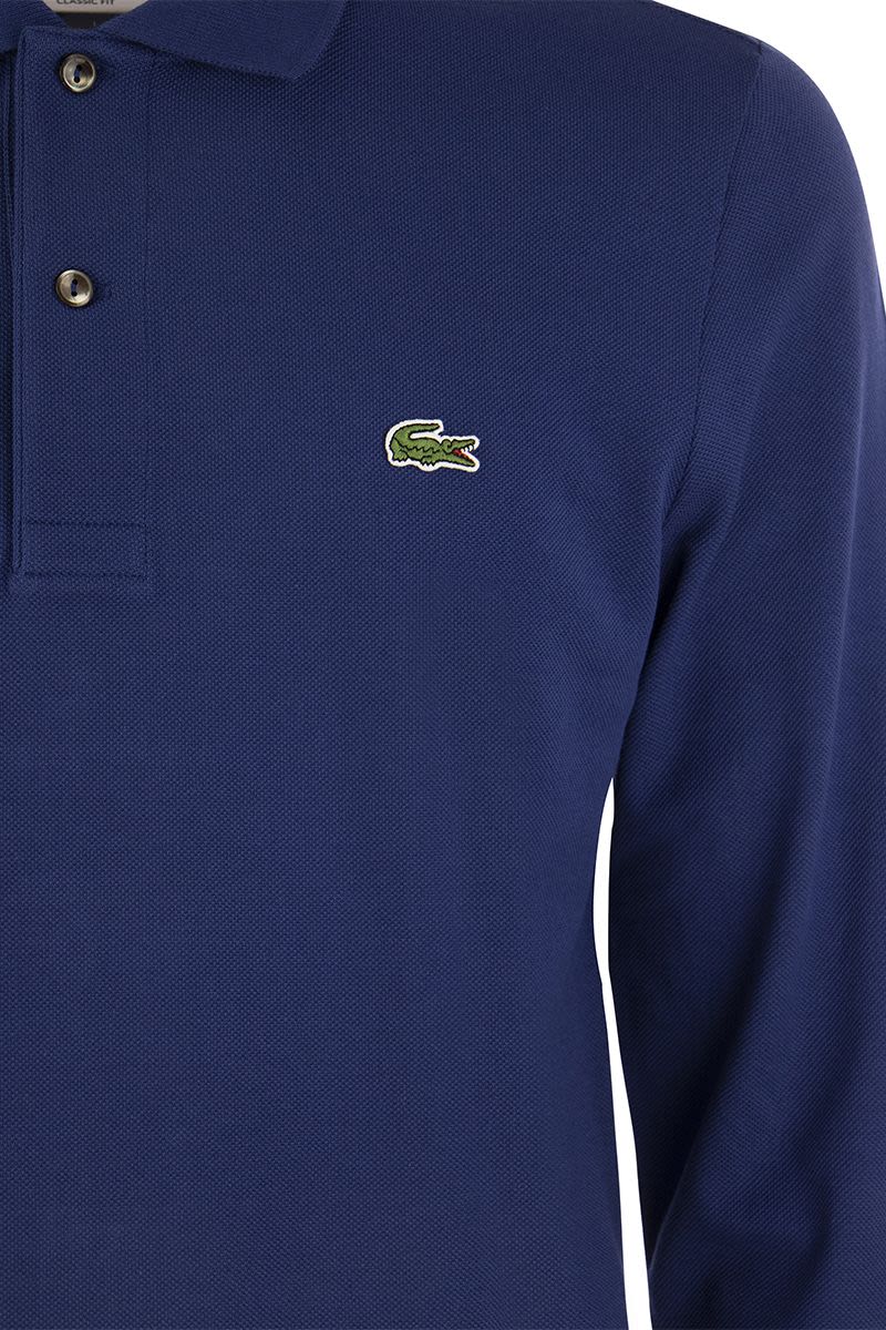 Long-sleeved cotton polo shirt - VOGUERINI