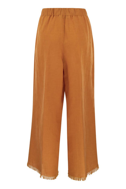 RYAN - Loose linen trousers - VOGUERINI