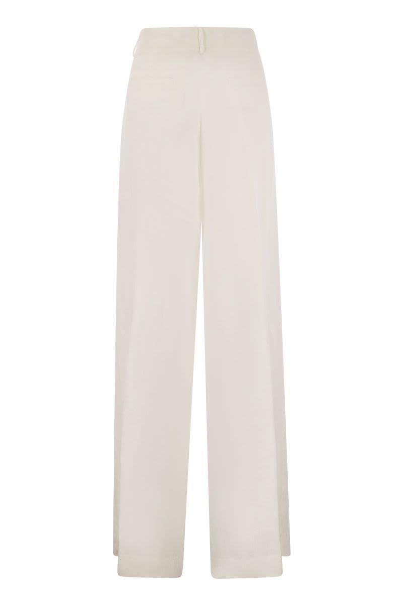 TULIPANO - Linen wide trousers - VOGUERINI