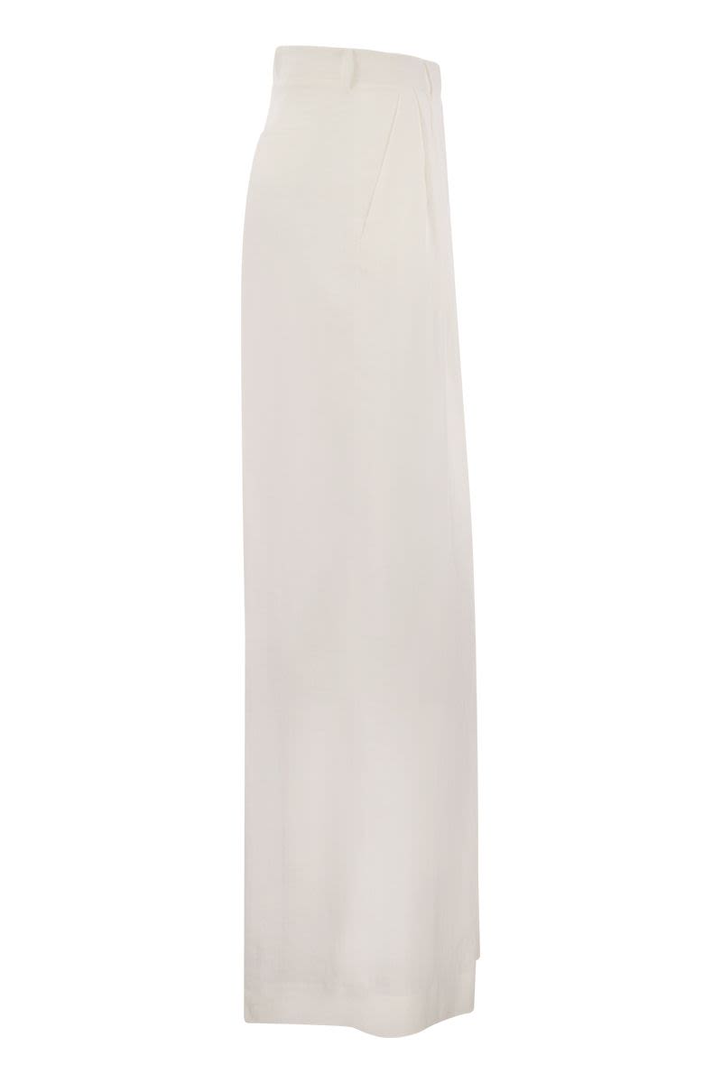 TULIPANO - Linen wide trousers - VOGUERINI