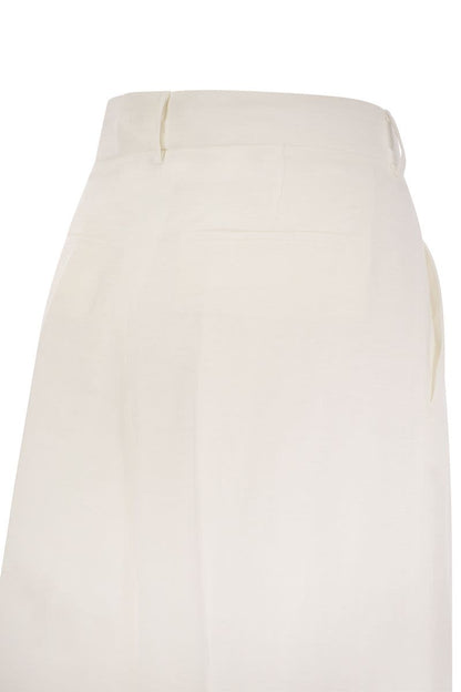 TULIPANO - Linen wide trousers - VOGUERINI