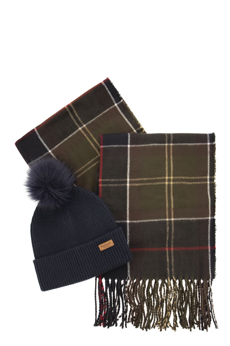 Barbour Dover Cap & Scarf Hailes Set - VOGUERINI