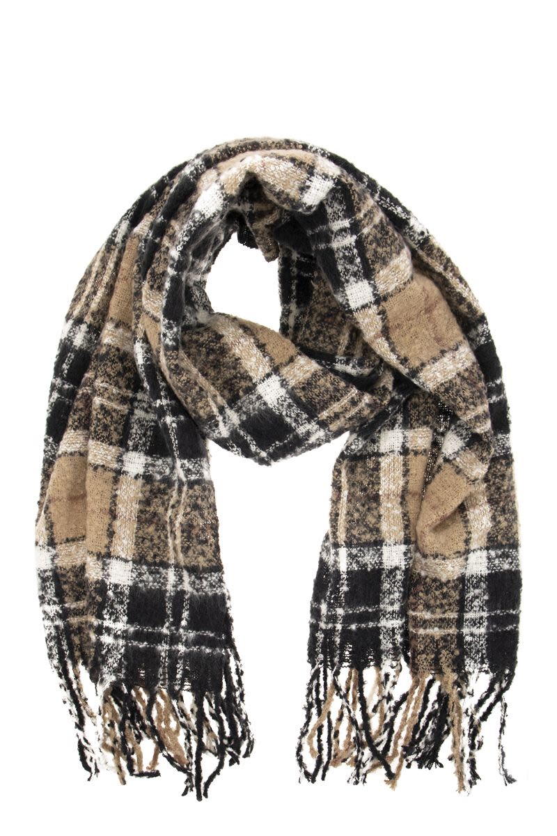 Saltburn tartan cap and scarf set - VOGUERINI