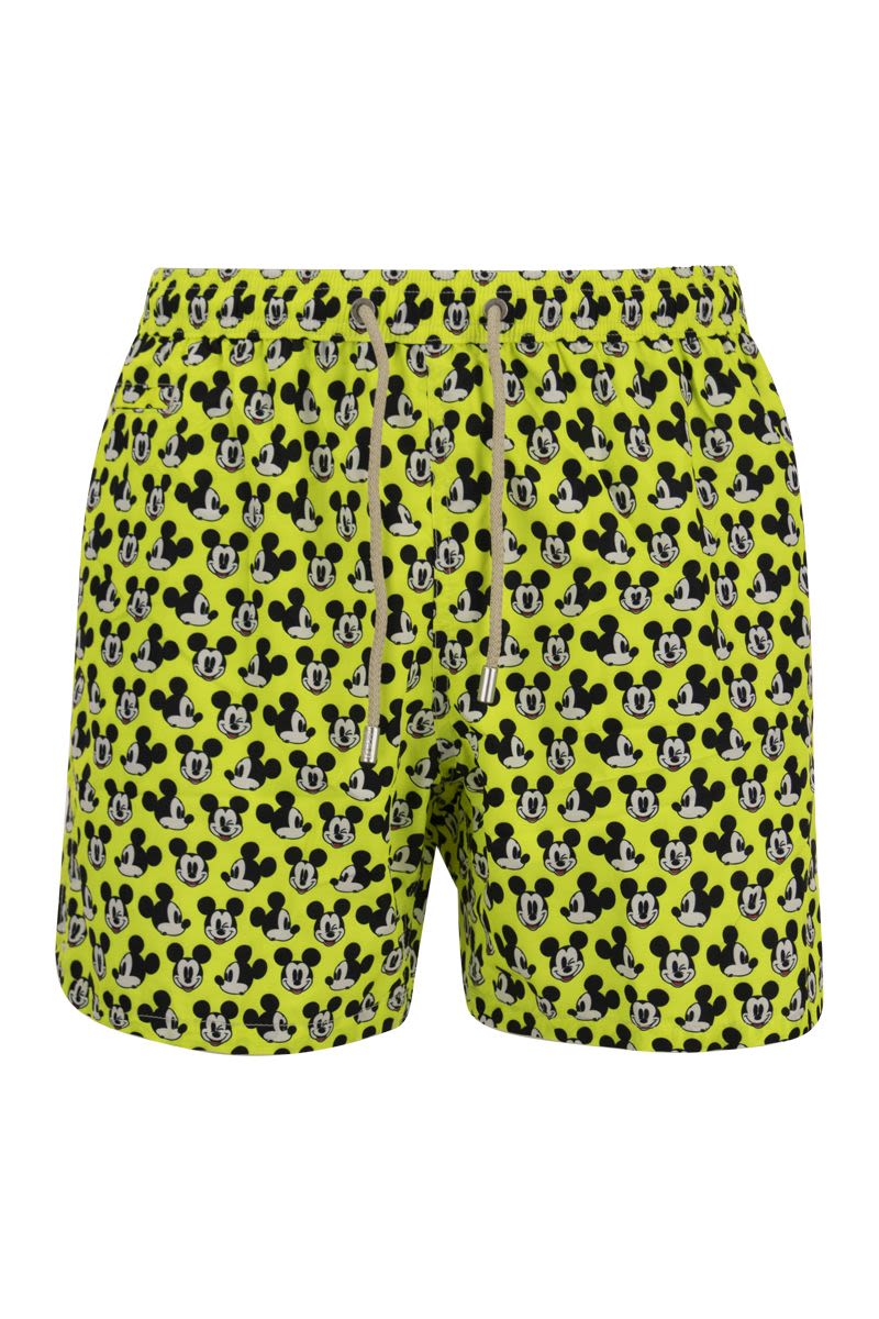 Lightweight fabric swim boxer shorts with print - VOGUERINI