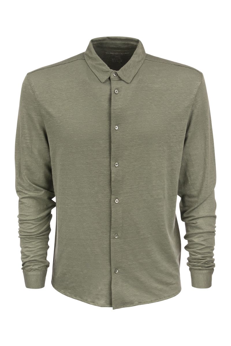 Long-sleeved linen shirt - VOGUERINI