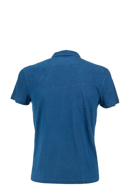 Linen polo shirt with short sleeves - VOGUERINI