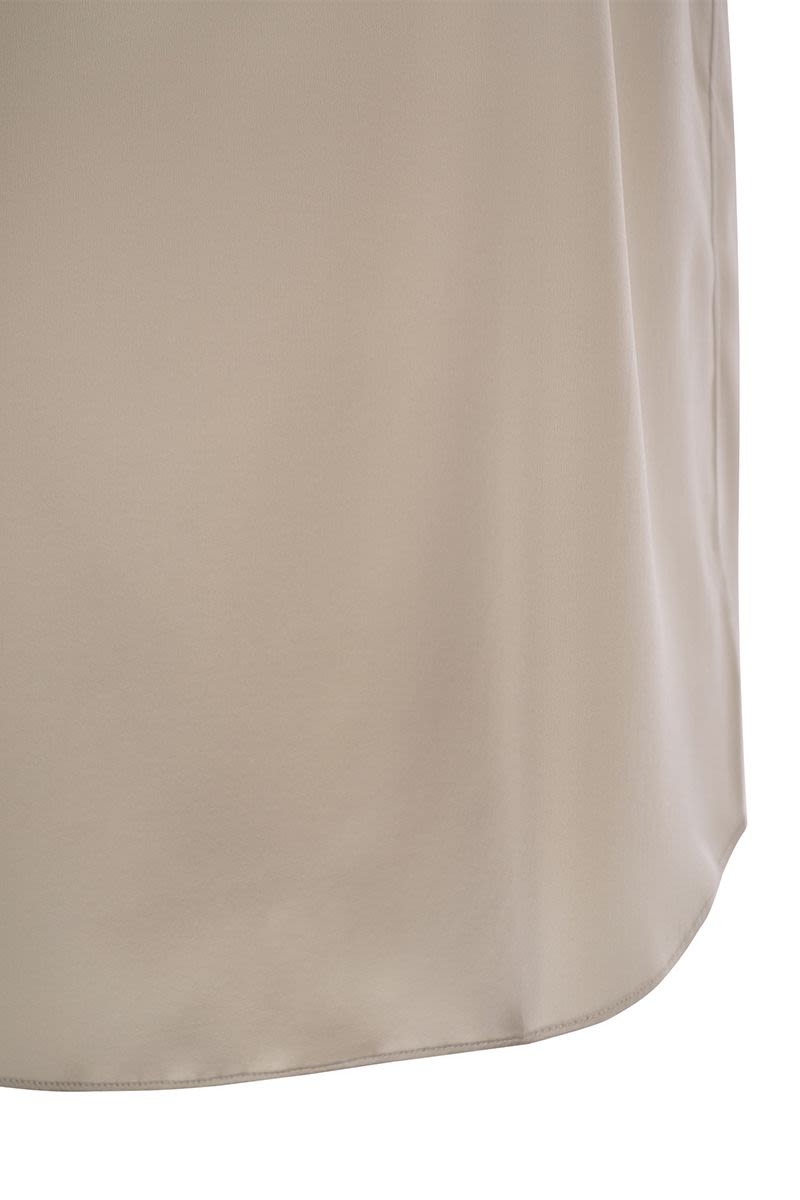 Reversible stretch silk satin top - VOGUERINI