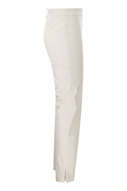Cotton twill Capri trousers with necklace - VOGUERINI