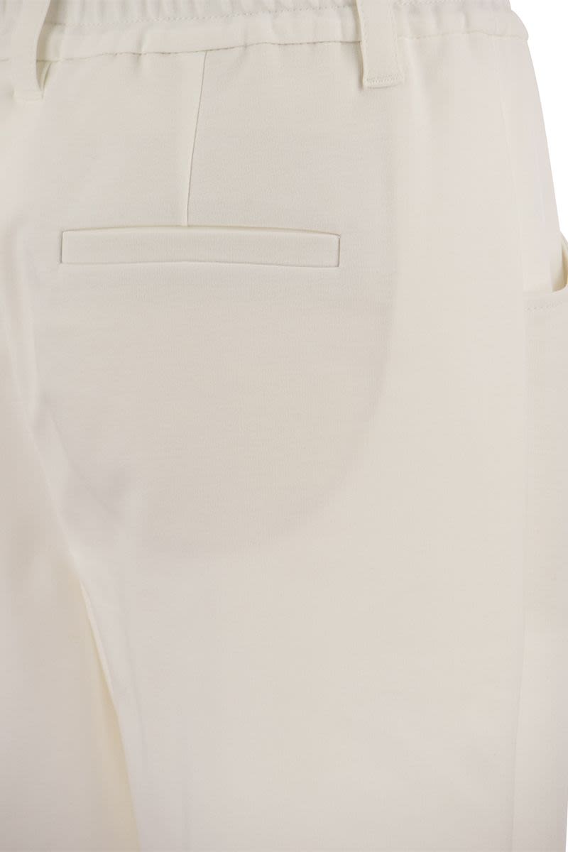 Baggy trousers in stretch cotton interlock Couture - VOGUERINI