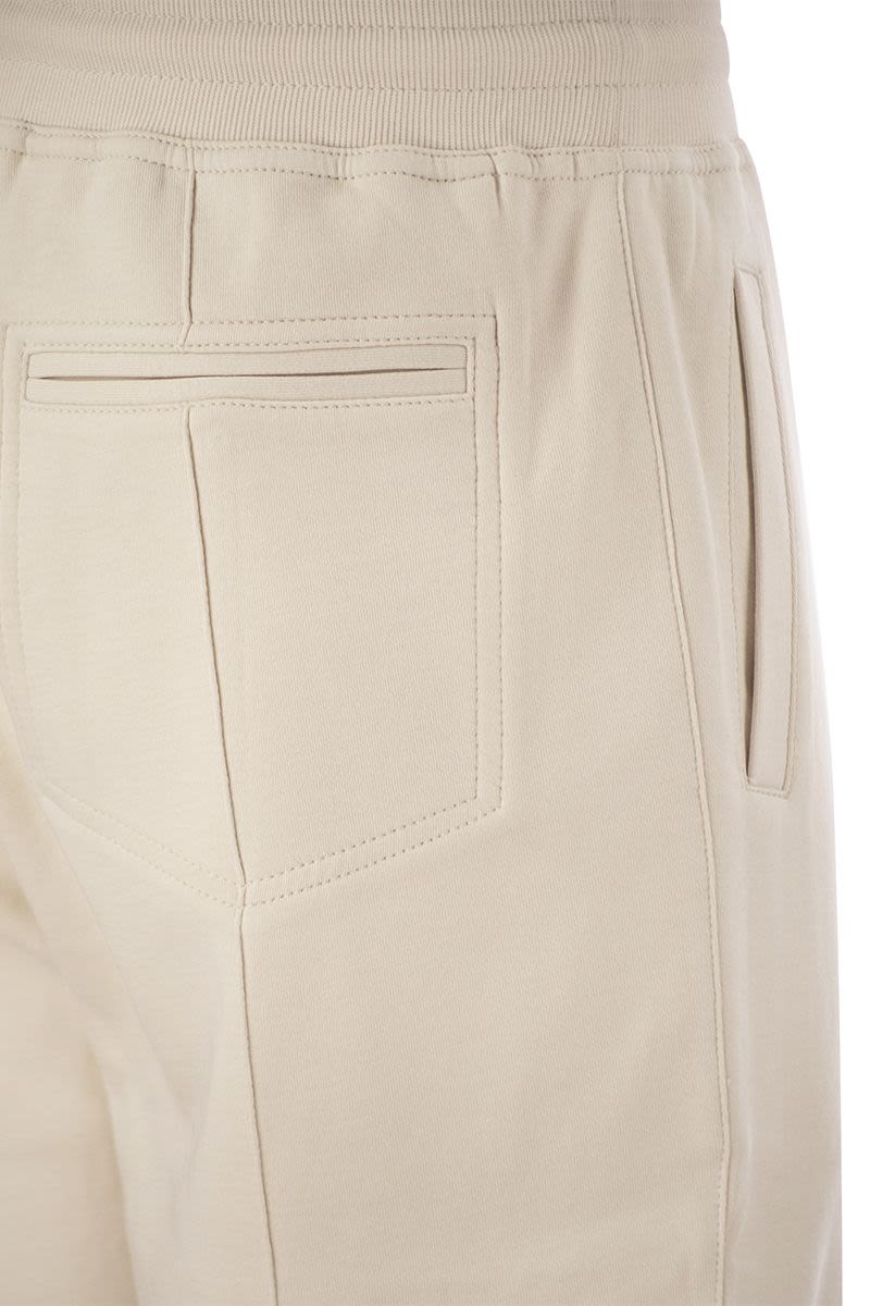 Techno cotton fleece trousers with crête - VOGUERINI