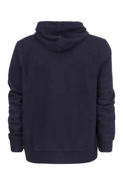 Techno Cotton Interlock Zip-Front Hooded Sweatshirt - VOGUERINI