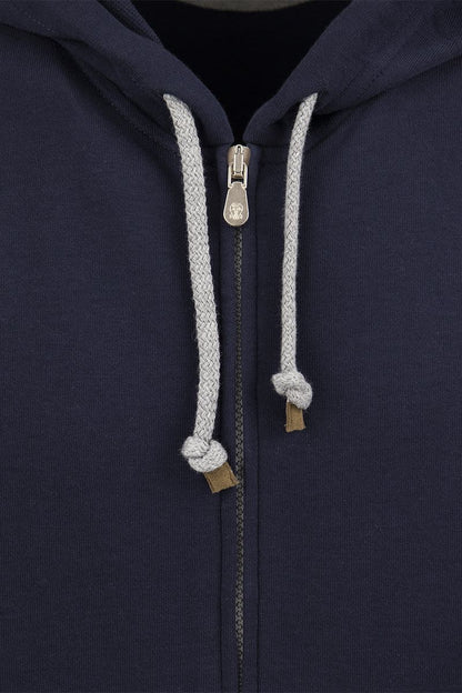 Techno Cotton Interlock Zip-Front Hooded Sweatshirt - VOGUERINI