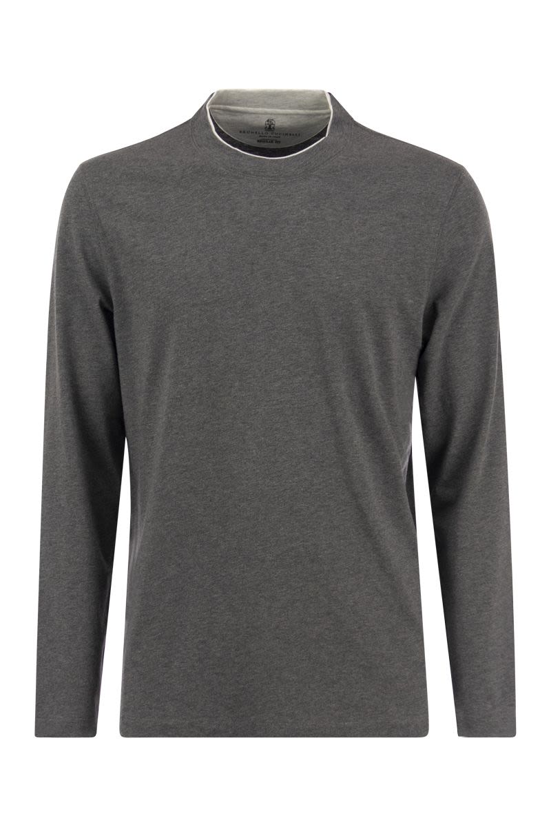 Long-sleeved crew-neck T-shirt - VOGUERINI