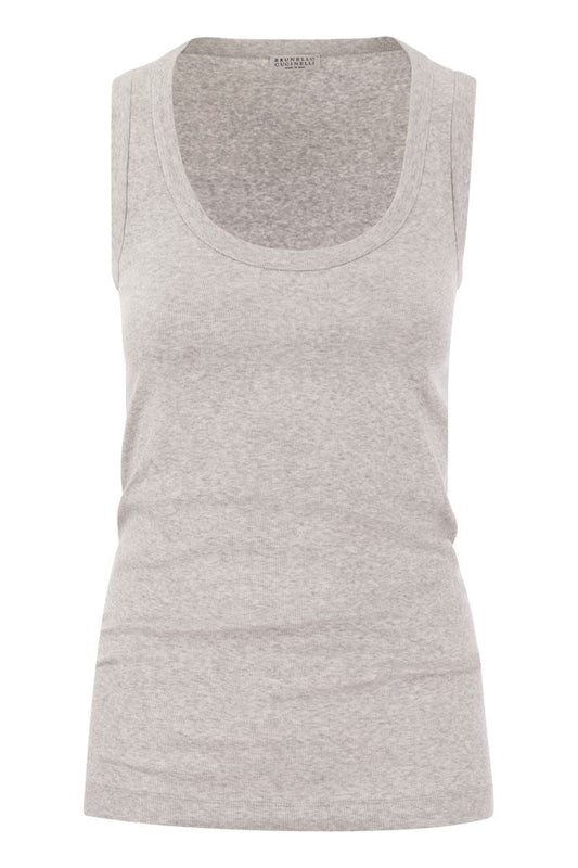 Stretch cotton top - VOGUERINI