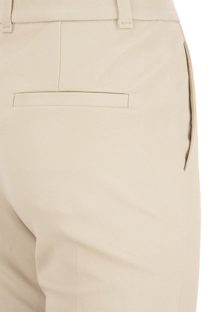 Stretch nappa leather cigarette trousers - VOGUERINI