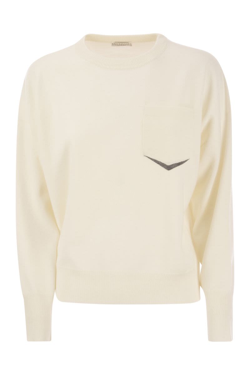 Cashmere sweater with pocket - VOGUERINI