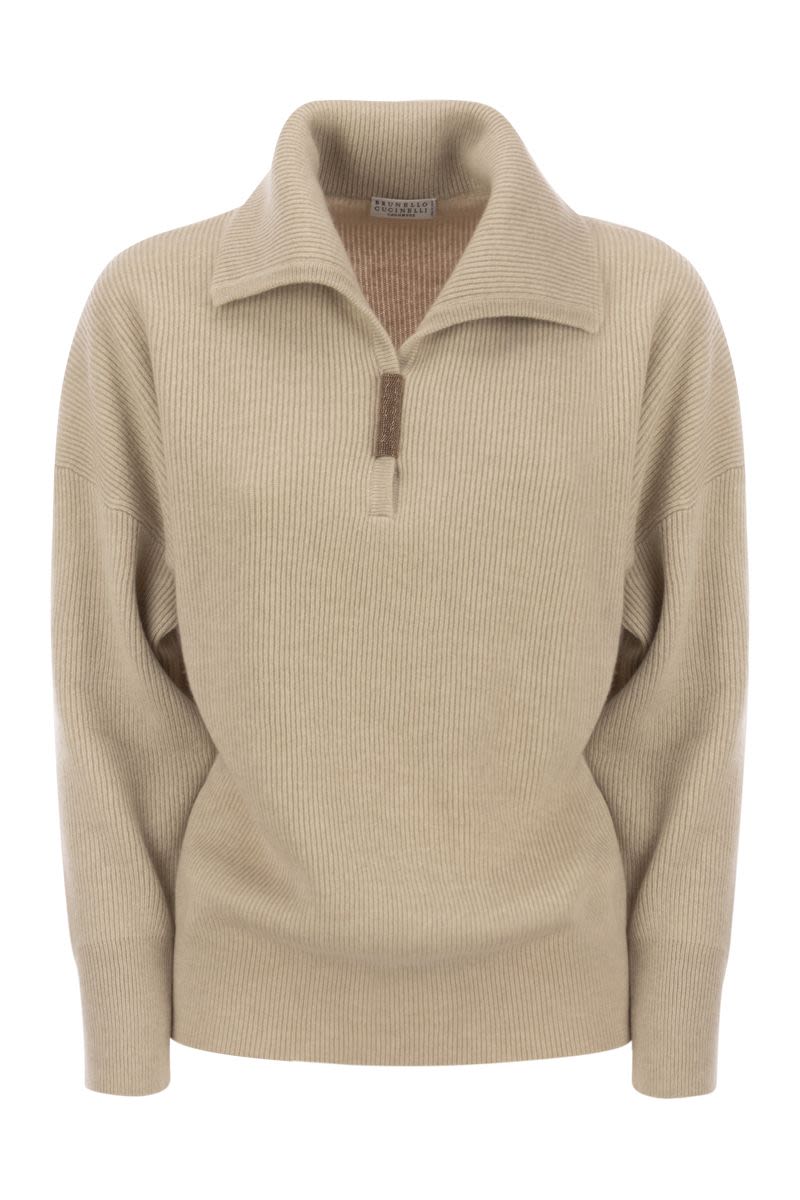 Cashmere sweater with shining detail - VOGUERINI