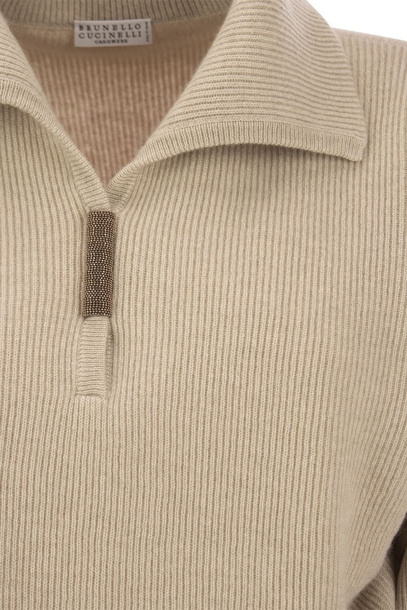 Cashmere sweater with shining detail - VOGUERINI