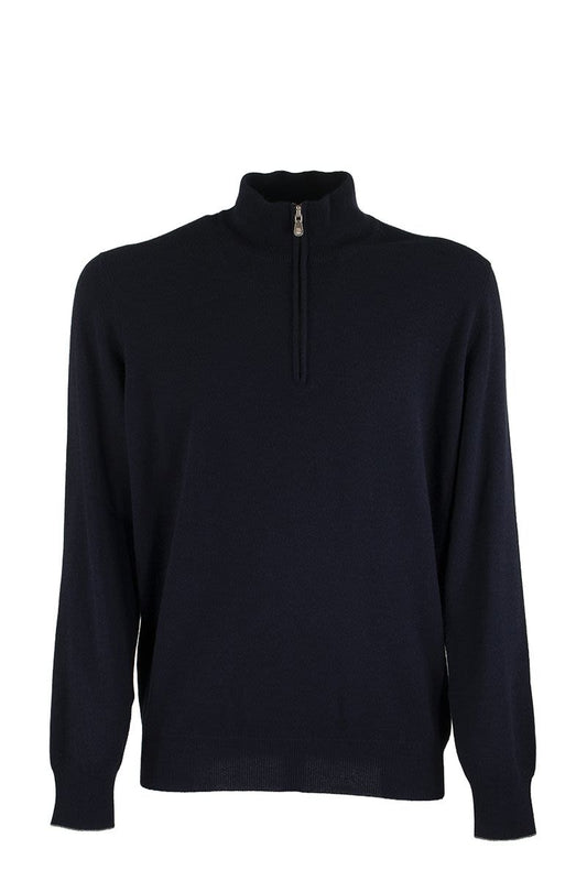 Cashmere turtleneck Sweater with zipper - VOGUERINI