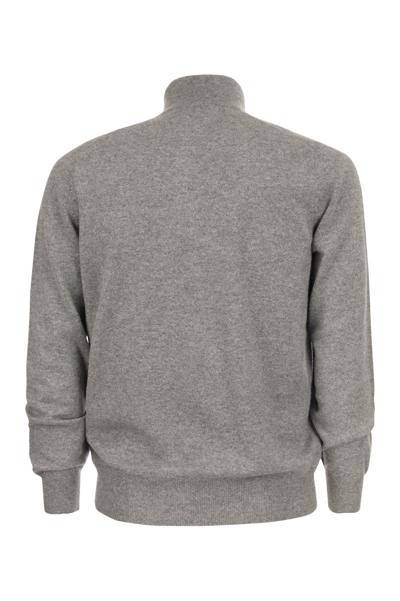 Cashmere turtleneck sweater with zip - VOGUERINI