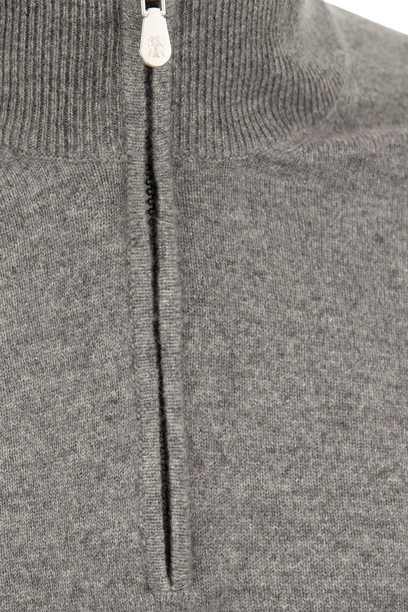 Cashmere turtleneck sweater with zip - VOGUERINI