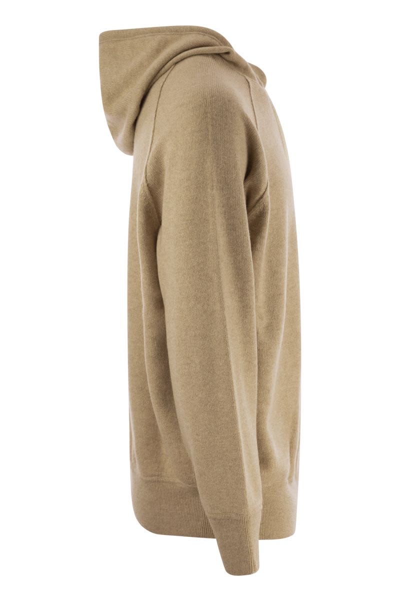 Cashmere topwear style hooded sweater - VOGUERINI