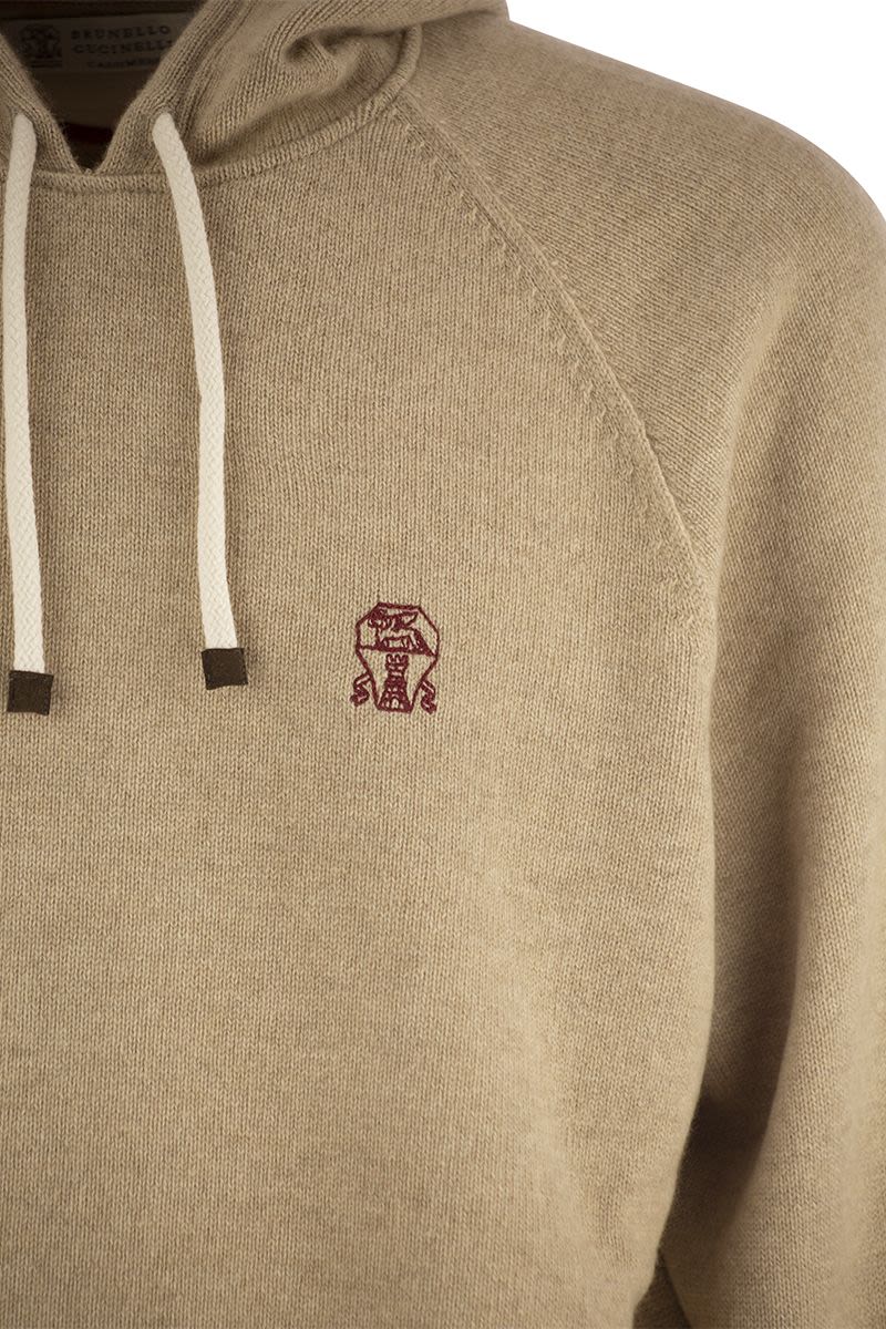 Cashmere topwear style hooded sweater - VOGUERINI