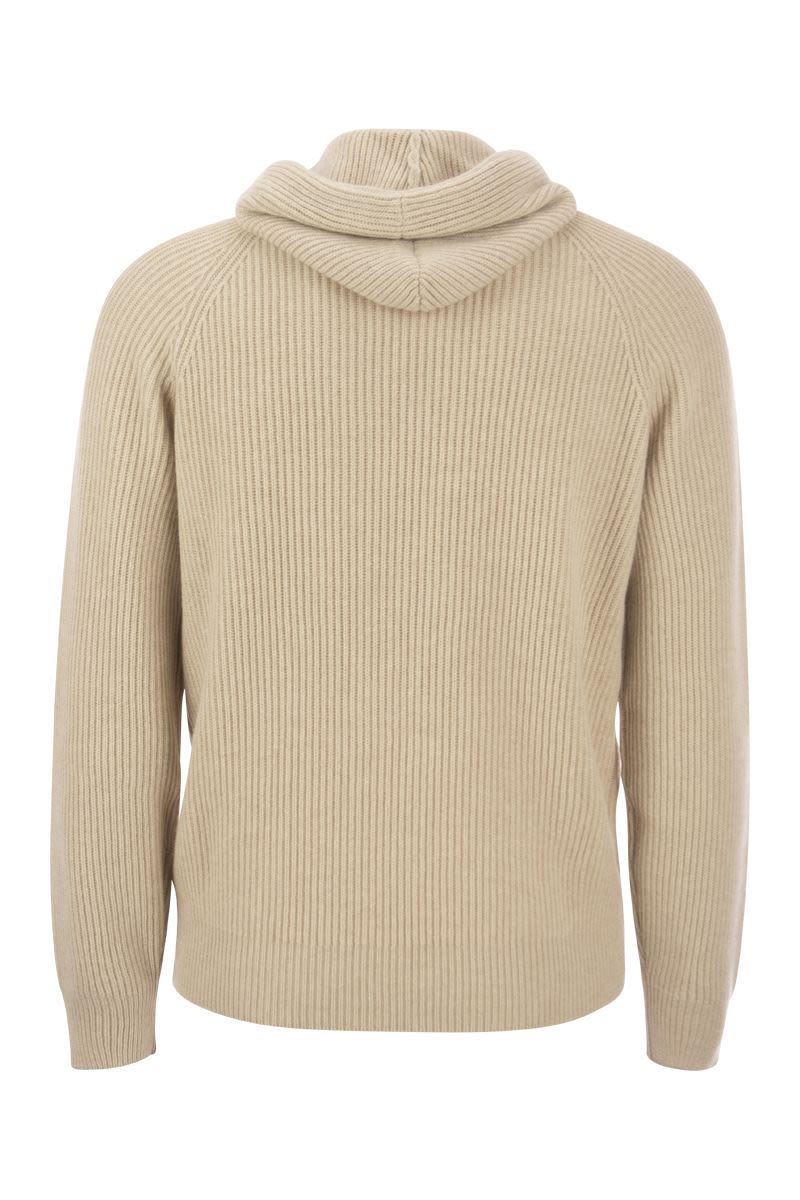 Sweatshirt style in cashmere rib - VOGUERINI