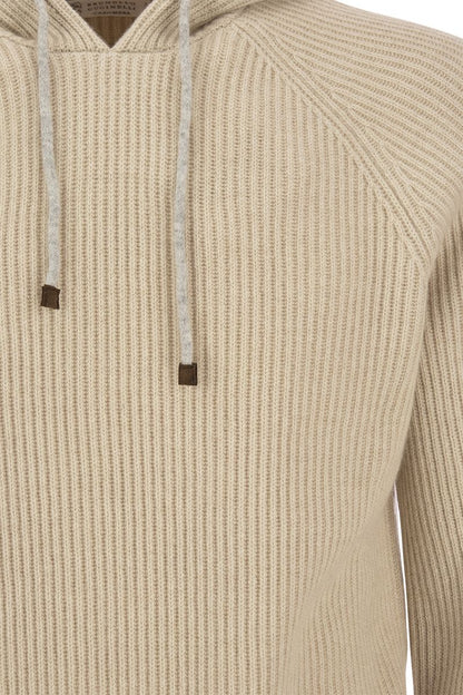 Sweatshirt style in cashmere rib - VOGUERINI