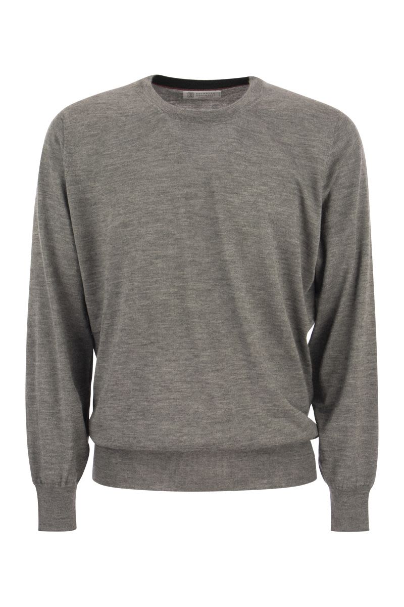 Lightweight cashmere and silk crew-neck sweater - VOGUERINI