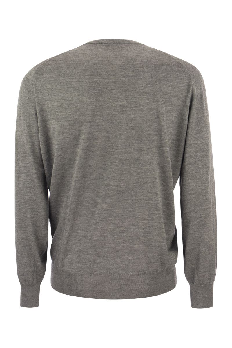 Lightweight cashmere and silk crew-neck sweater - VOGUERINI