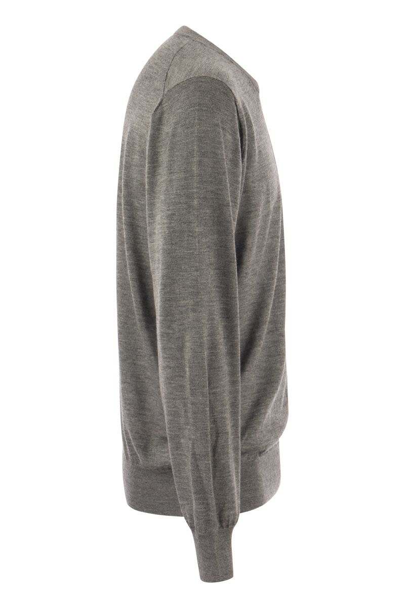 Lightweight cashmere and silk crew-neck sweater - VOGUERINI