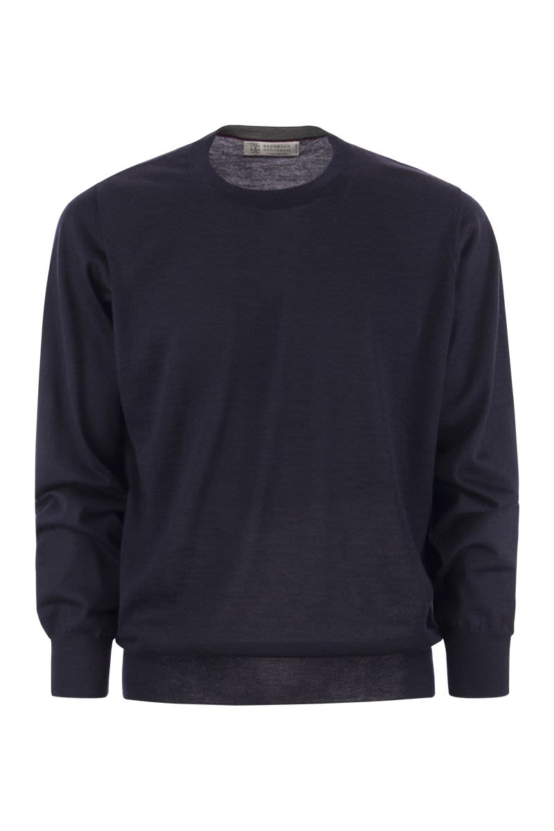 Lightweight cashmere and silk crew-neck sweater - VOGUERINI