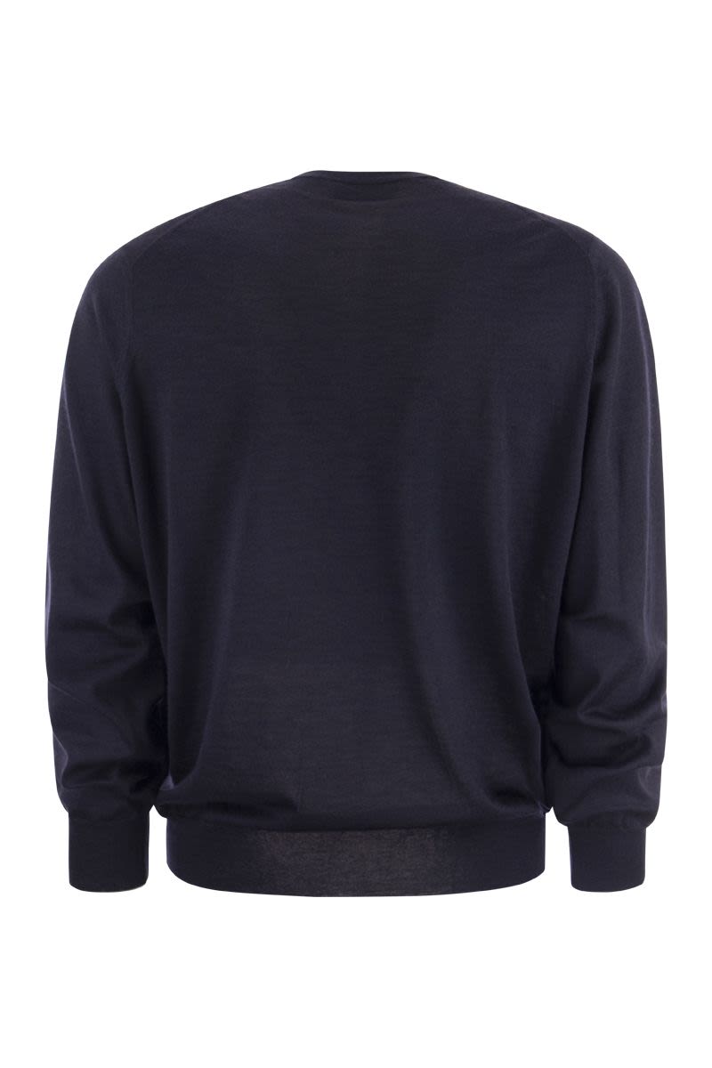 Lightweight cashmere and silk crew-neck sweater - VOGUERINI