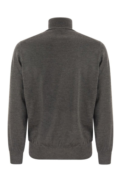 Lightweight turtleneck sweater in cashmere and silk - VOGUERINI