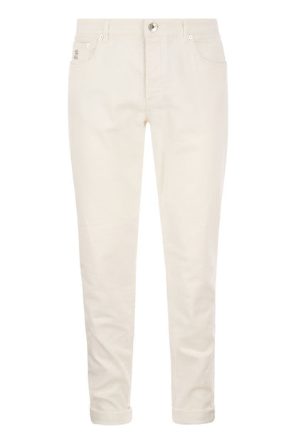 Traditional fit five pocket denim trousers - VOGUERINI