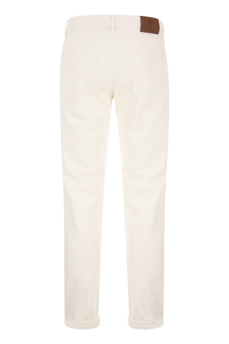 Traditional fit five pocket denim trousers - VOGUERINI