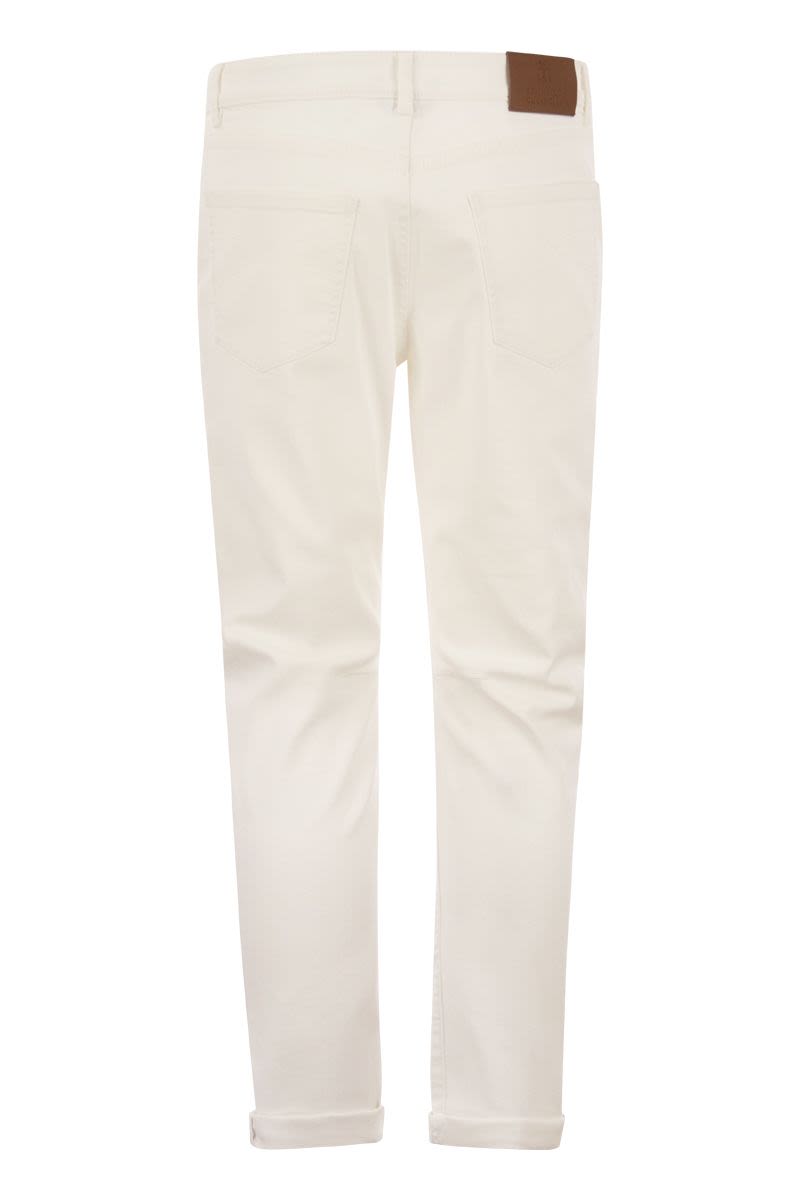 Five-pocket leisure fit trousers in comfort denim - VOGUERINI