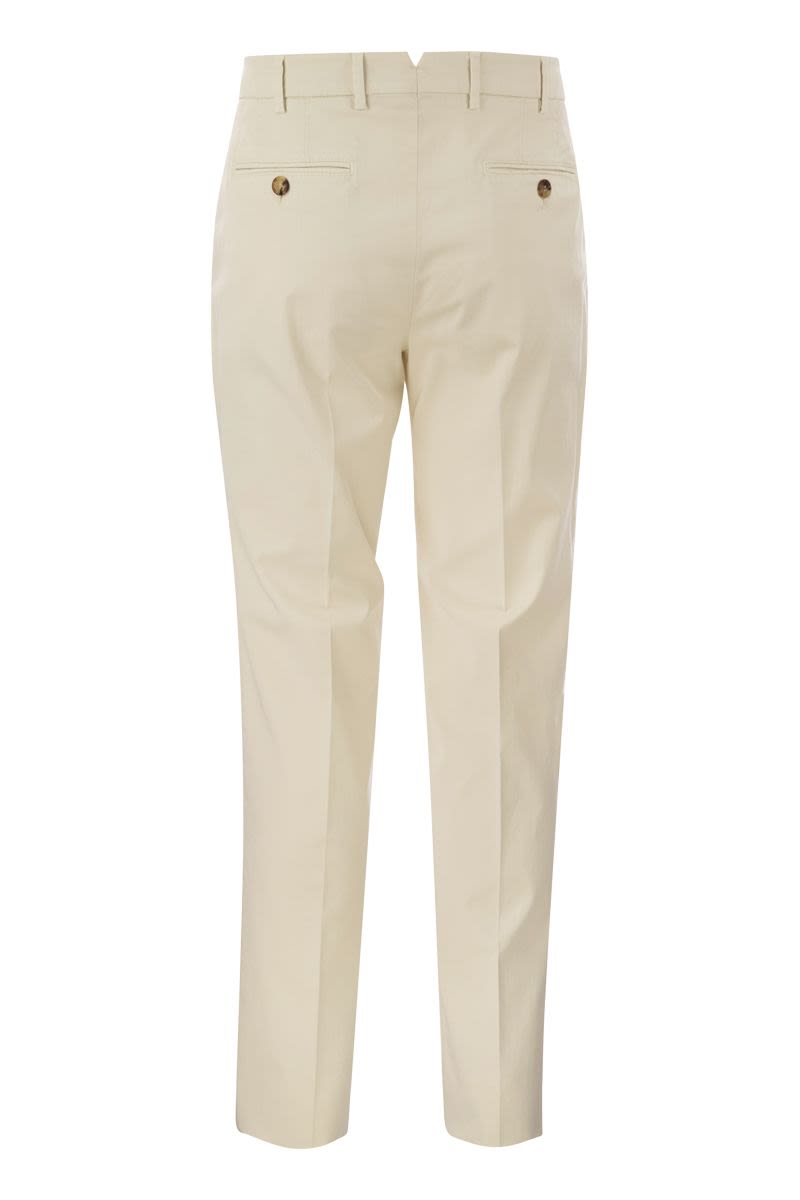 Italian fit cotton gabardine trousers - VOGUERINI